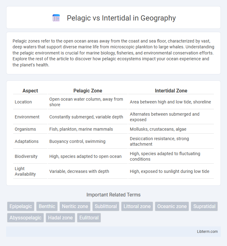 Intertidal vs Pelagic in Geography - What is The Difference?