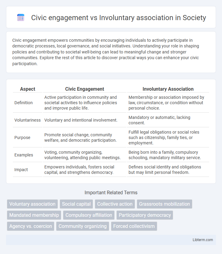 Involuntary association vs Civic engagement in Society - What is The Difference?
