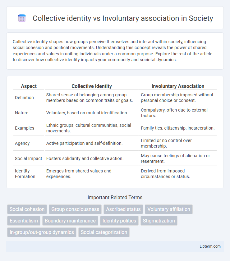 Involuntary association vs Collective identity in Society - What is The Difference?
