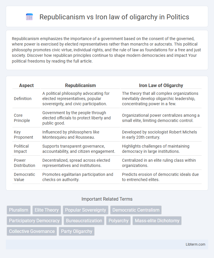 Iron law of oligarchy vs Republicanism in Politics - What is The Difference?