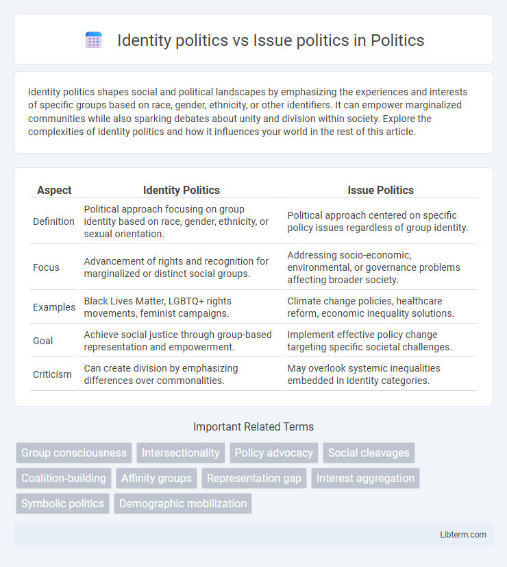 Issue politics vs Identity politics in Politics - What is The Difference?