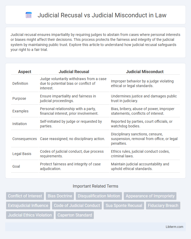 Judicial Misconduct vs Judicial Recusal in Law - What is The Difference?