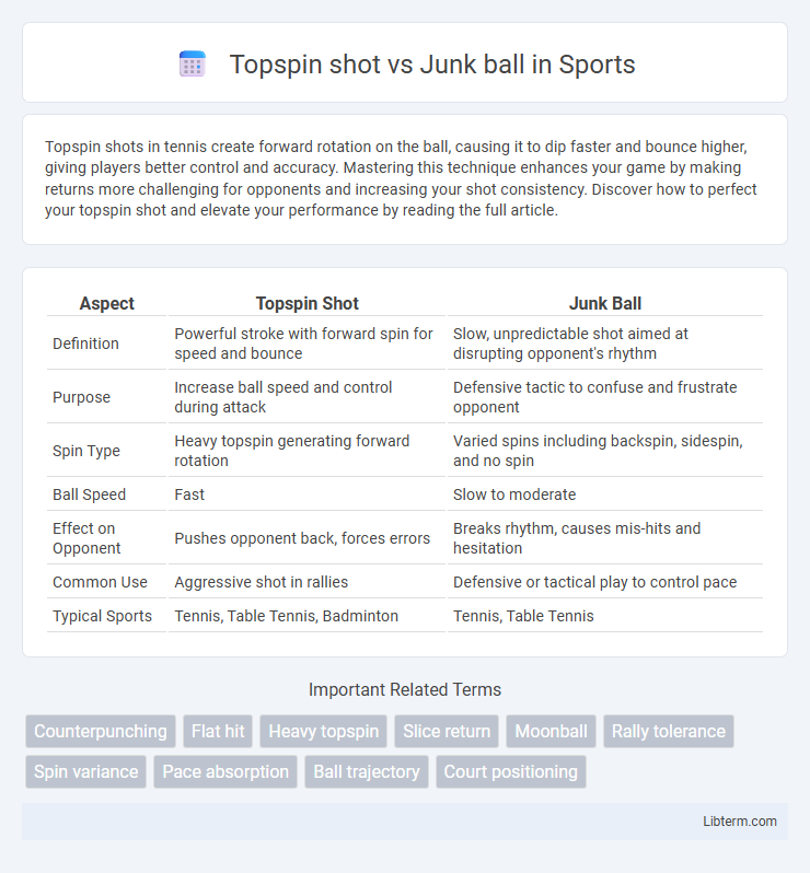 Junk ball vs Topspin shot in Sports - What is The Difference?
