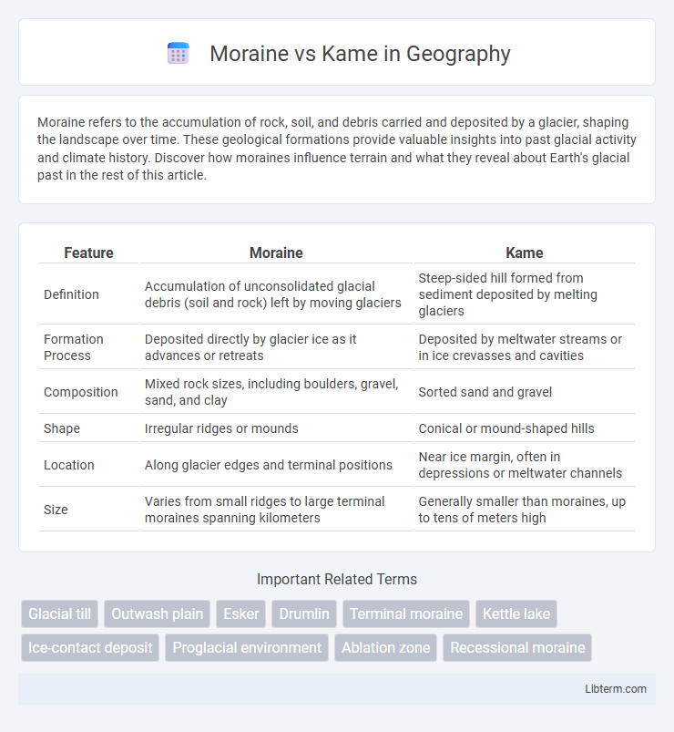 Kame vs Moraine in Geography - What is The Difference?