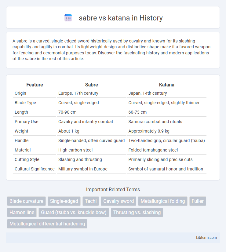 katana vs sabre in History - What is The Difference?