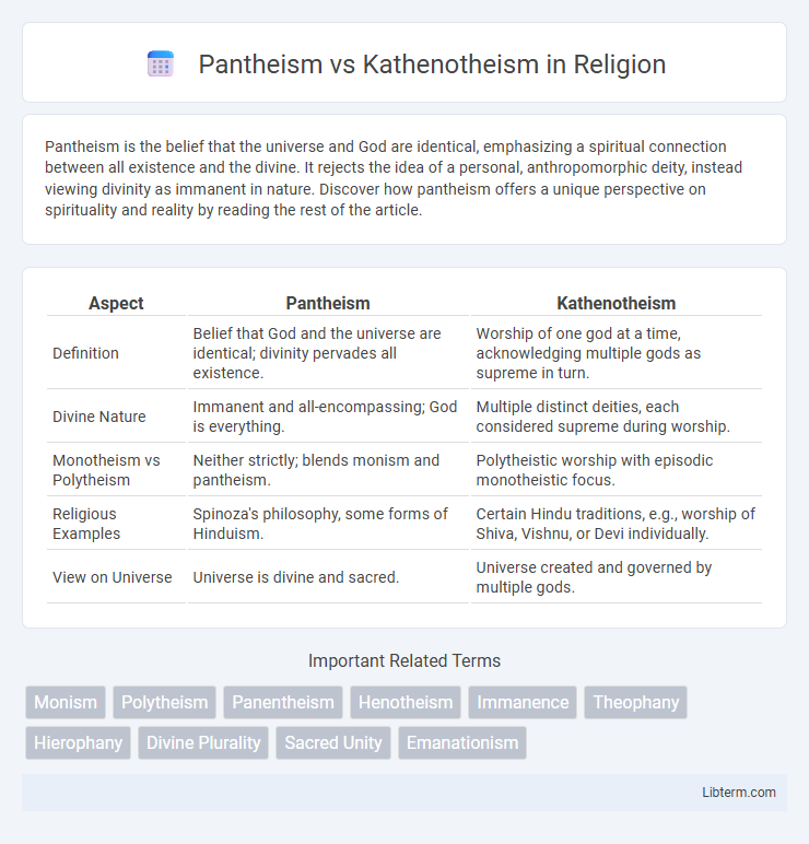 Kathenotheism vs Pantheism in Religion - What is The Difference?
