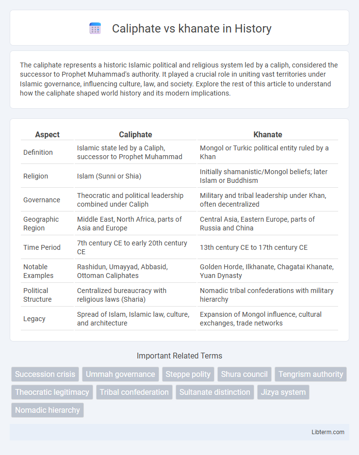 khanate vs Caliphate in History - What is The Difference?