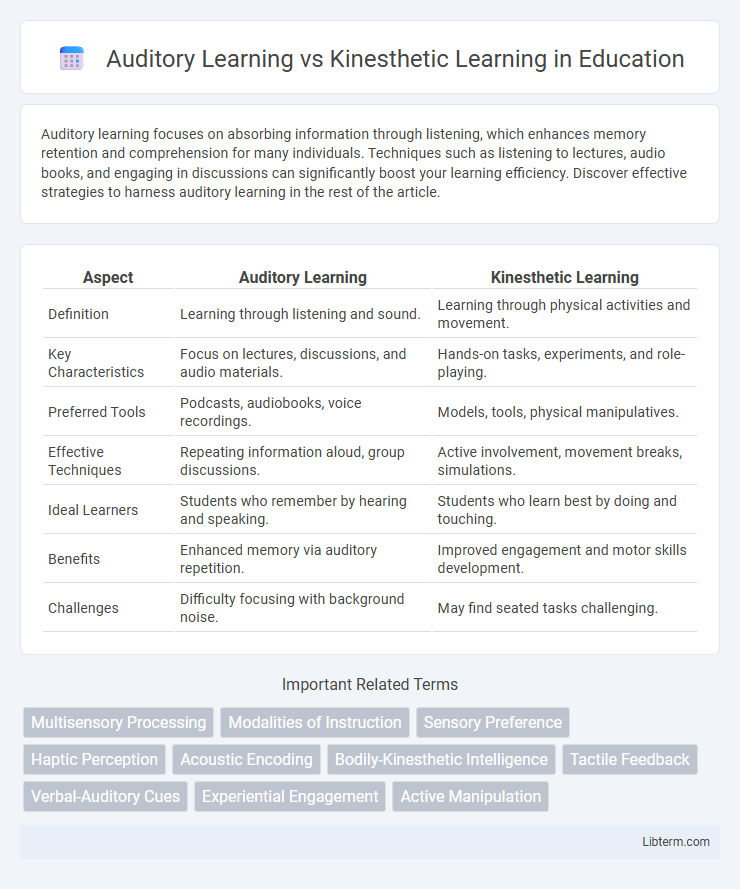 Kinesthetic Learning vs Auditory Learning in Education - What is The Difference?