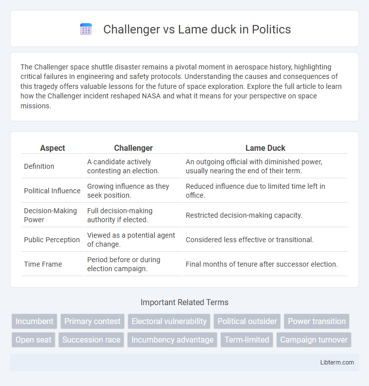 Lame duck vs Challenger in Politics - What is The Difference?