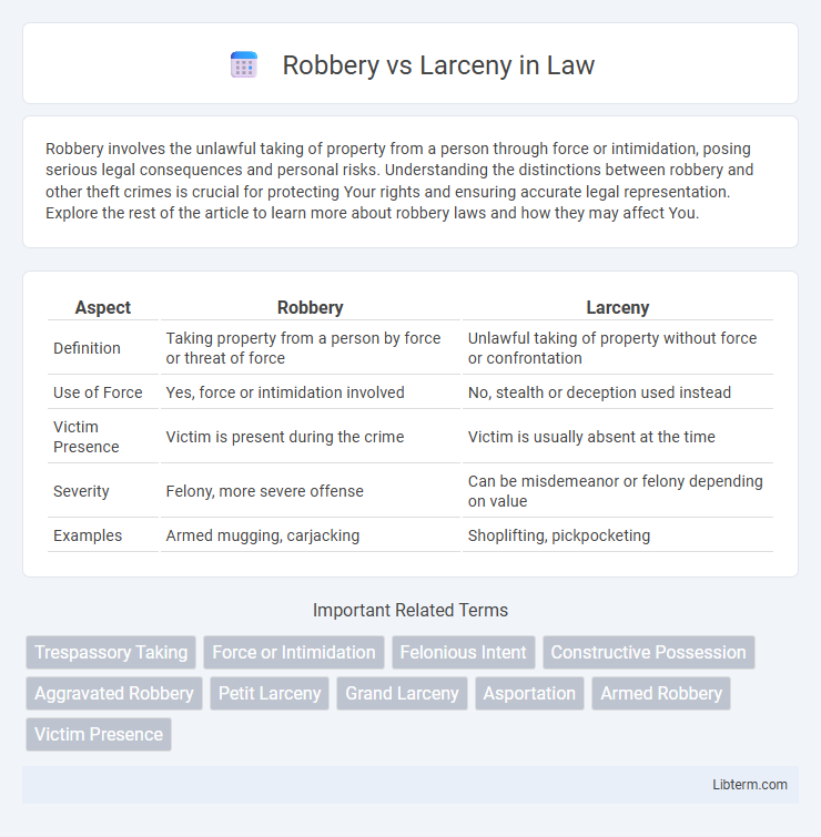 Larceny vs Robbery in Law - What is The Difference?