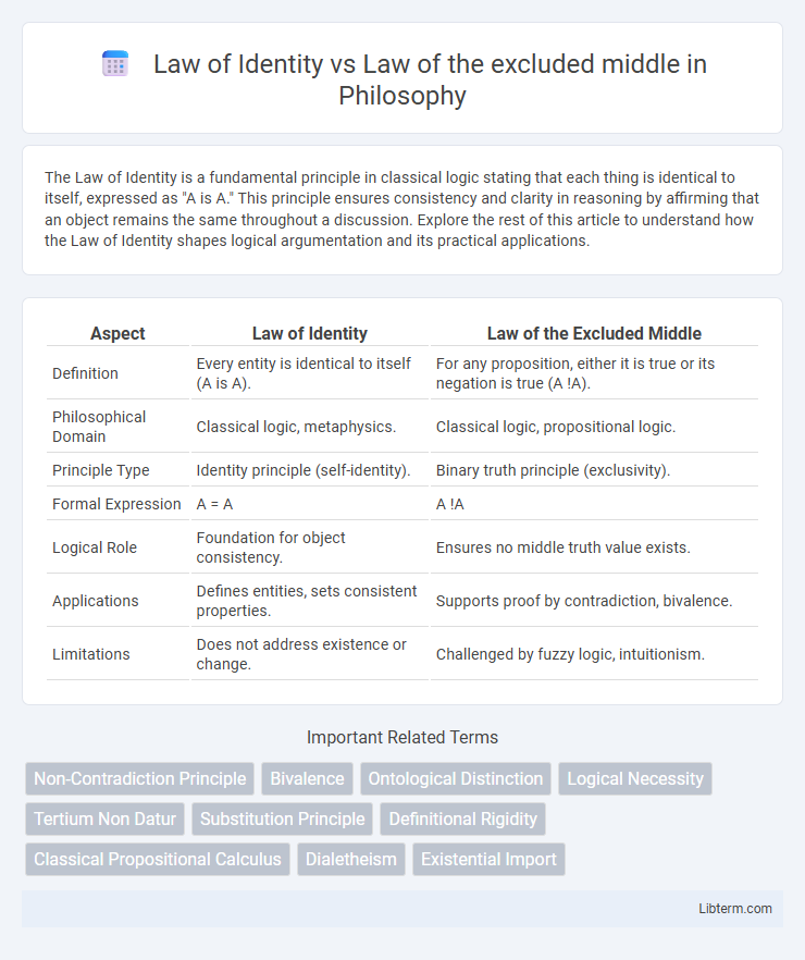 Law of the excluded middle vs Law of Identity in Philosophy - What is The Difference?
