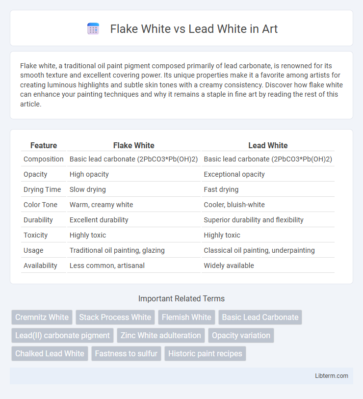 Lead White vs Flake White in Art - What is The Difference?