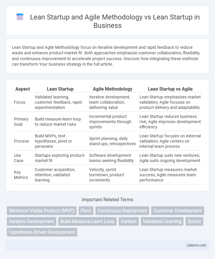 Lean Startup vs Lean Startup and Agile Methodology in Business - What is The Difference?