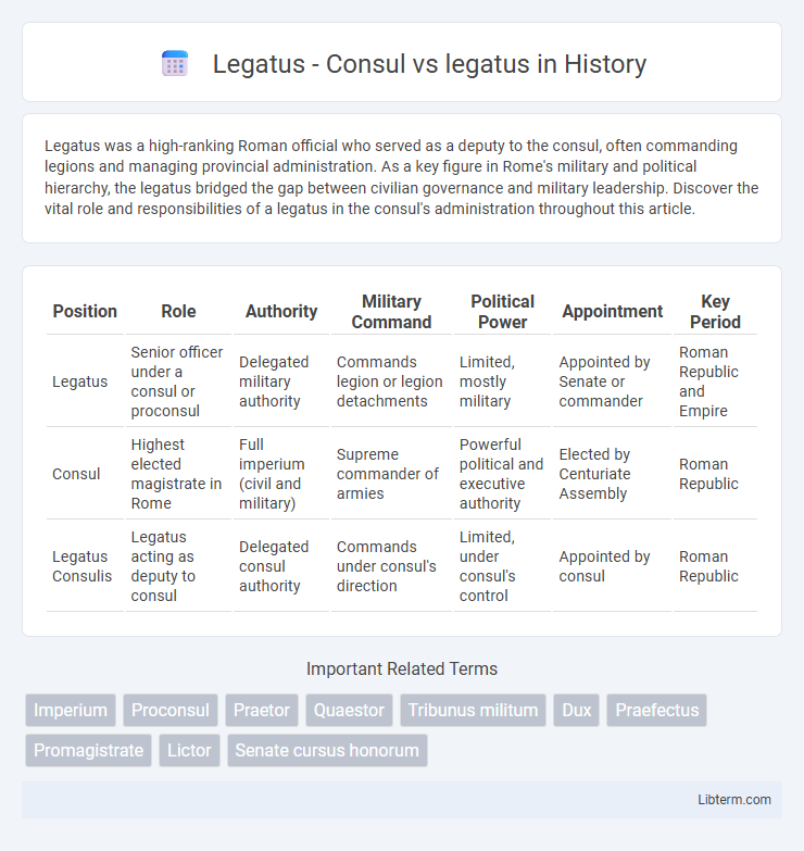 legatus vs Legatus - Consul in History - What is The Difference?
