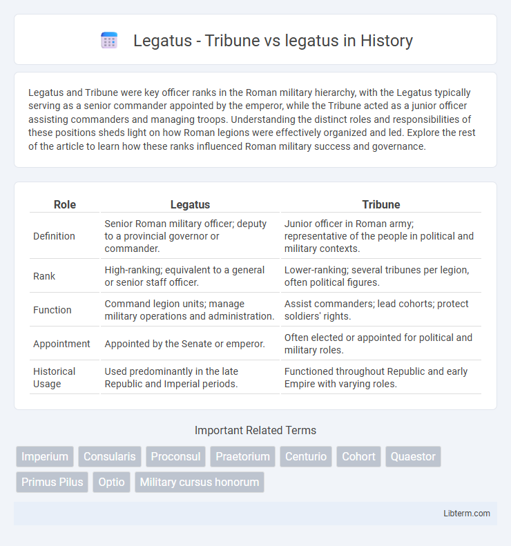 legatus vs Legatus - Tribune in History - What is The Difference?