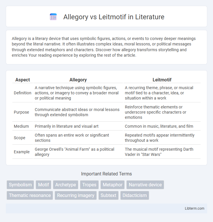 Leitmotif vs Allegory in Literature - What is The Difference?