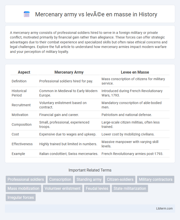 levée en masse vs Mercenary army in History - What is The Difference?
