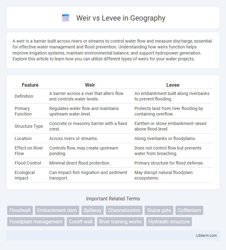 Levee vs Weir in Geography - What is The Difference?