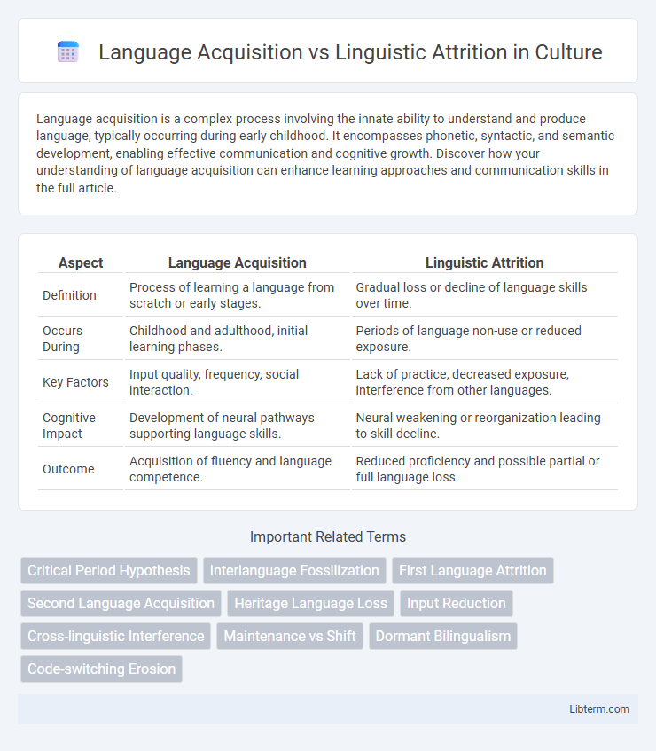 Linguistic Attrition vs Language Acquisition in Culture - What is The Difference?