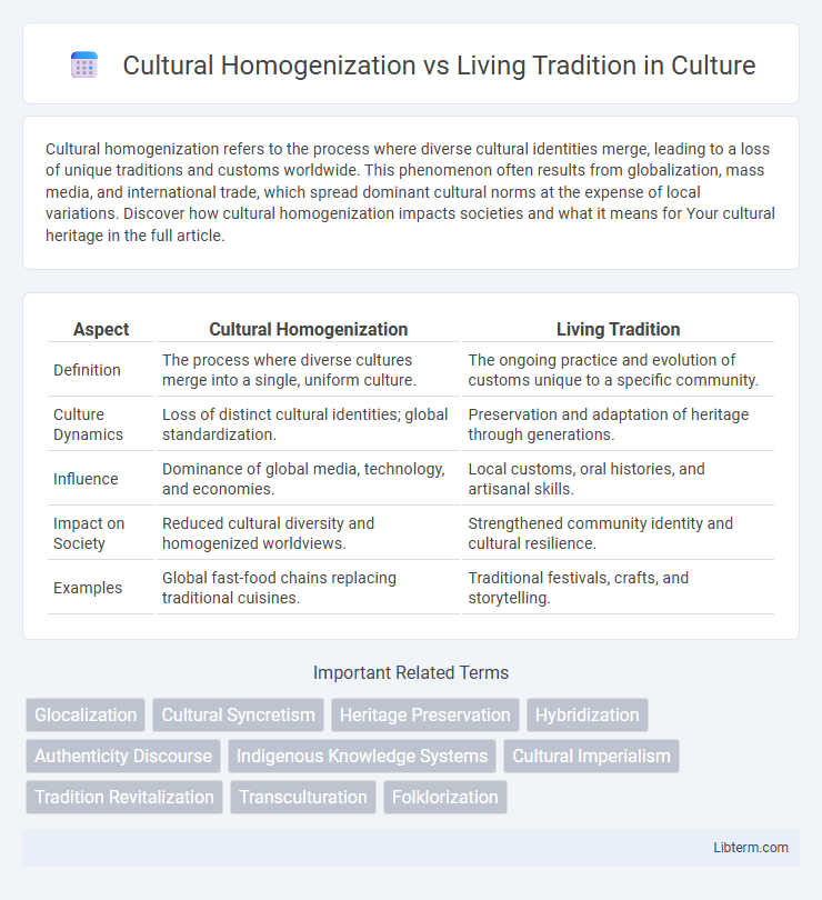 Living Tradition vs Cultural Homogenization in Culture - What is The Difference?