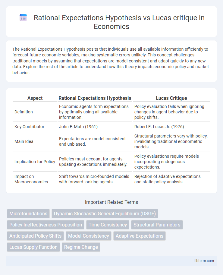 Lucas critique vs Rational Expectations Hypothesis in Economics - What is The Difference?