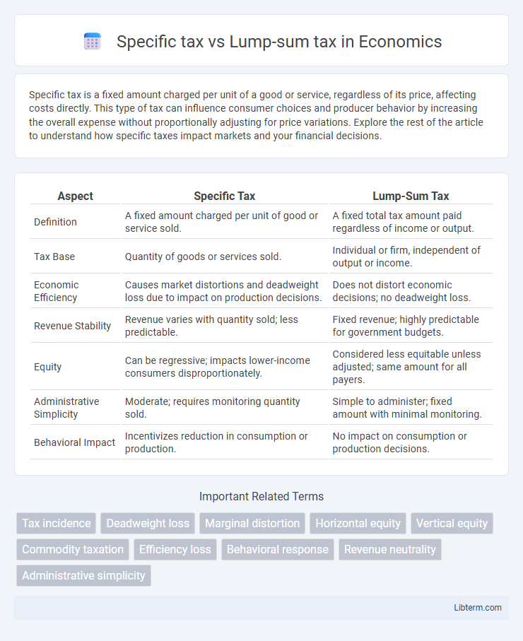 Lump-sum tax vs Specific tax in Economics - What is The Difference?