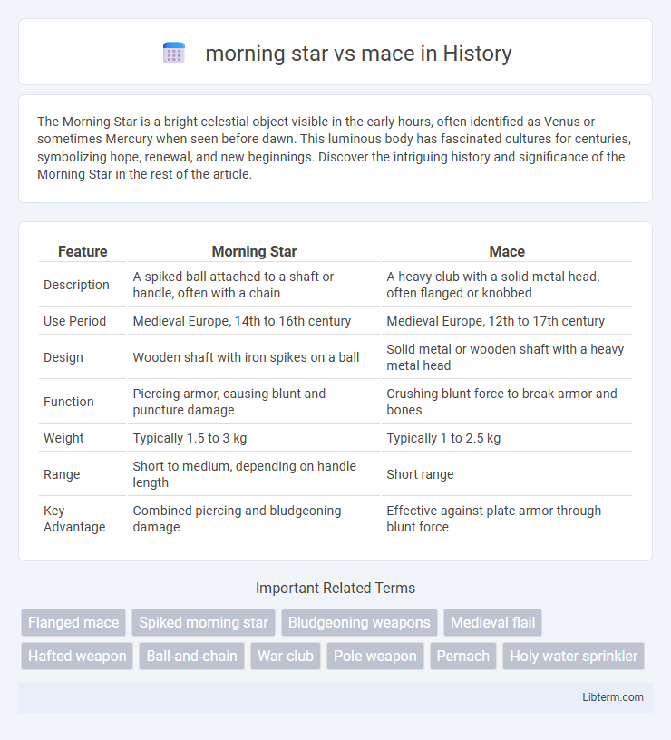 mace vs morning star in History - What is The Difference?