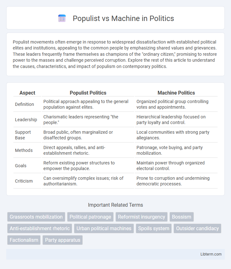 Machine vs Populist in Politics - What is The Difference?