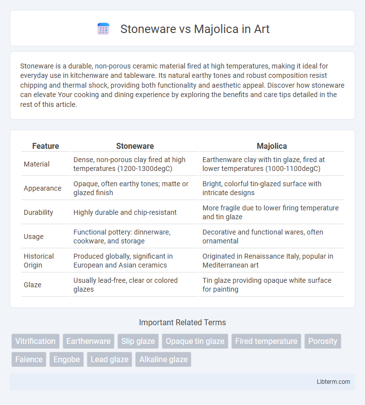 Majolica vs Stoneware in Art - What is The Difference?