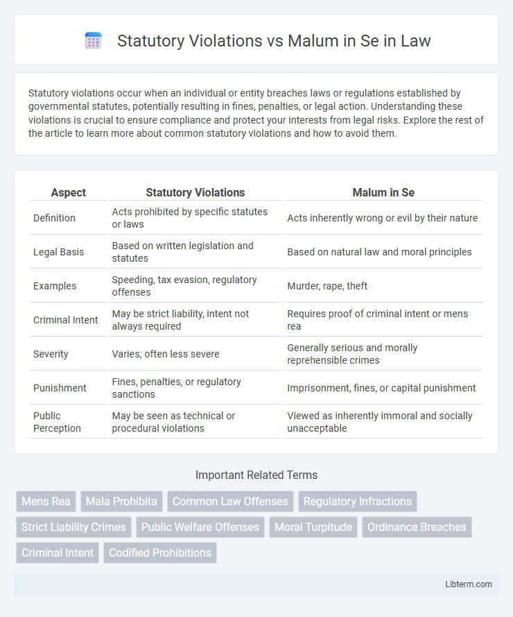 Malum in Se vs Statutory Violations in Law - What is The Difference?