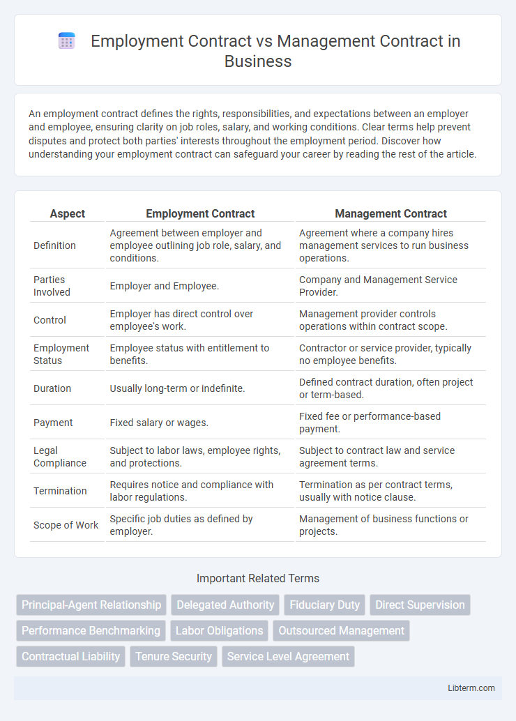 Management Contract vs Employment Contract in Business - What is The Difference?