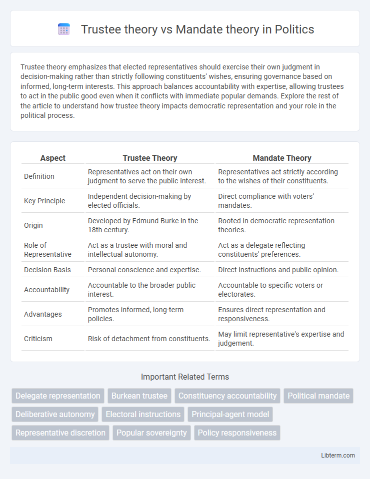 Mandate theory vs Trustee theory in Politics - What is The Difference?