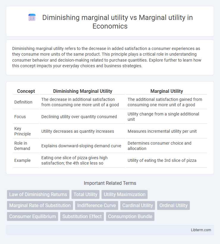 Marginal utility vs Diminishing marginal utility in Economics - What is The Difference?