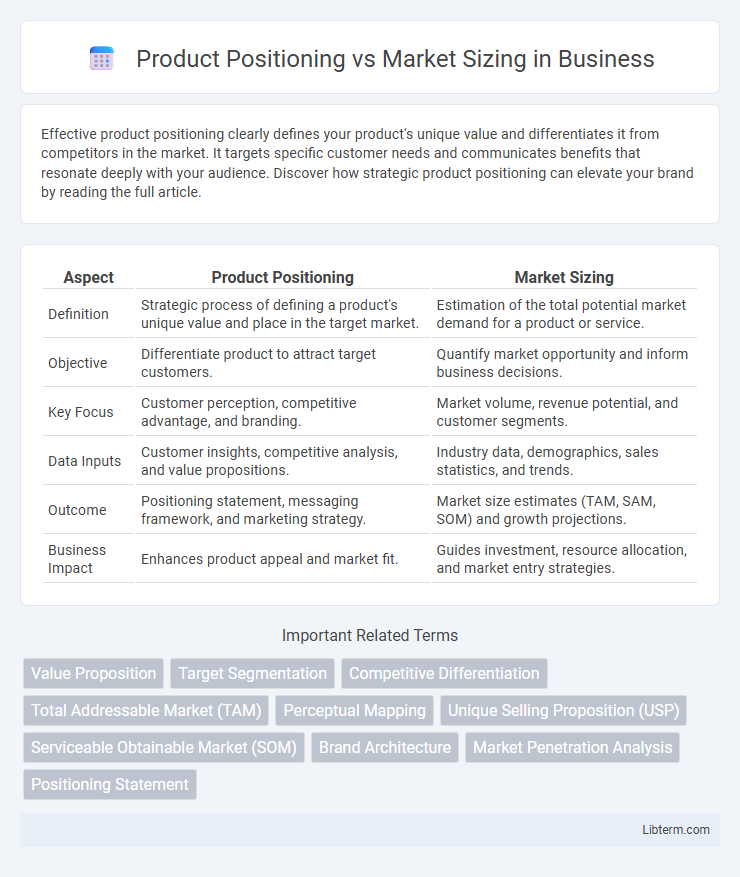 Market Sizing vs Product Positioning in Business - What is The Difference?