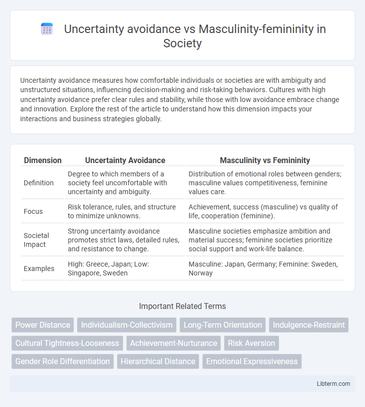 Masculinity-femininity vs Uncertainty avoidance in Society - What is The Difference?