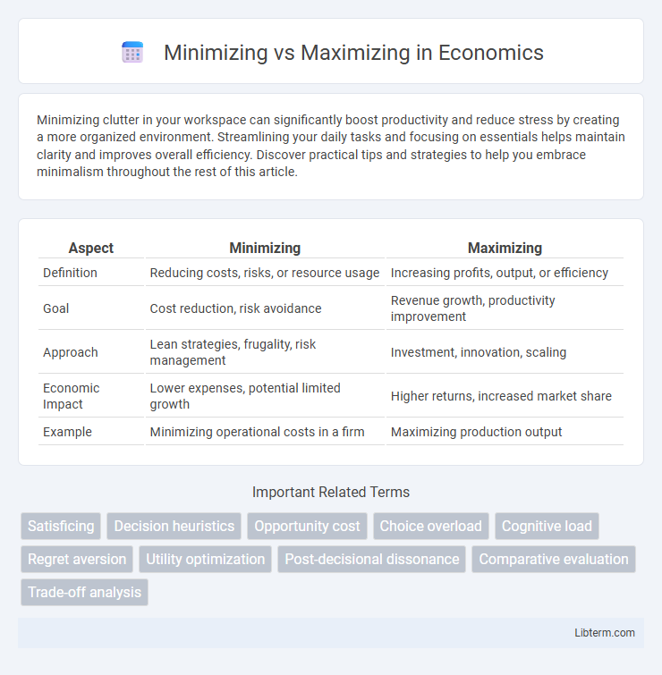 Maximizing vs Minimizing in Economics - What is The Difference?