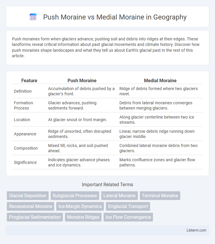 Medial Moraine vs Push Moraine in Geography - What is The Difference?
