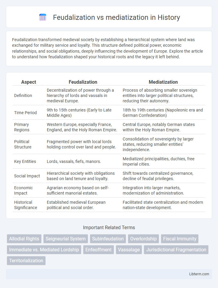 mediatization vs Feudalization in History - What is The Difference?