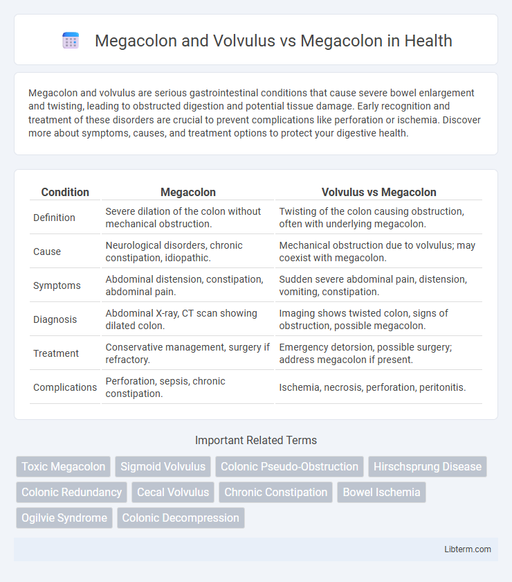 Megacolon vs Megacolon and Volvulus in Health - What is The Difference?
