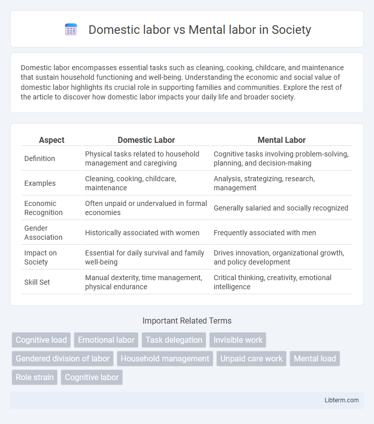 Mental labor vs Domestic labor in Society - What is The Difference?