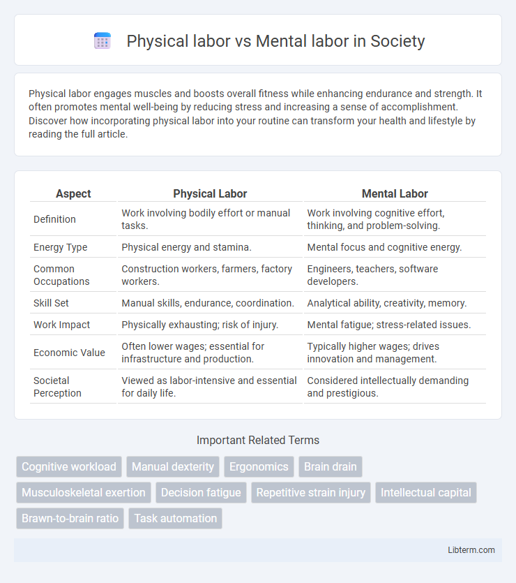 Mental labor vs Physical labor in Society - What is The Difference?