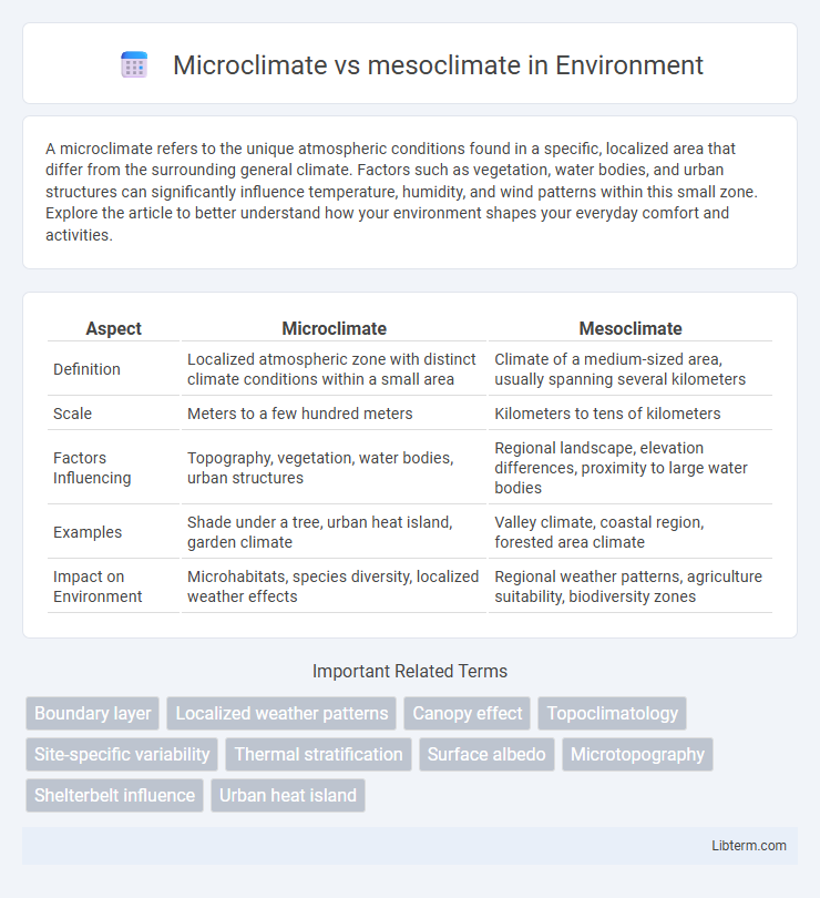 mesoclimate vs Microclimate in Environment - What is The Difference?