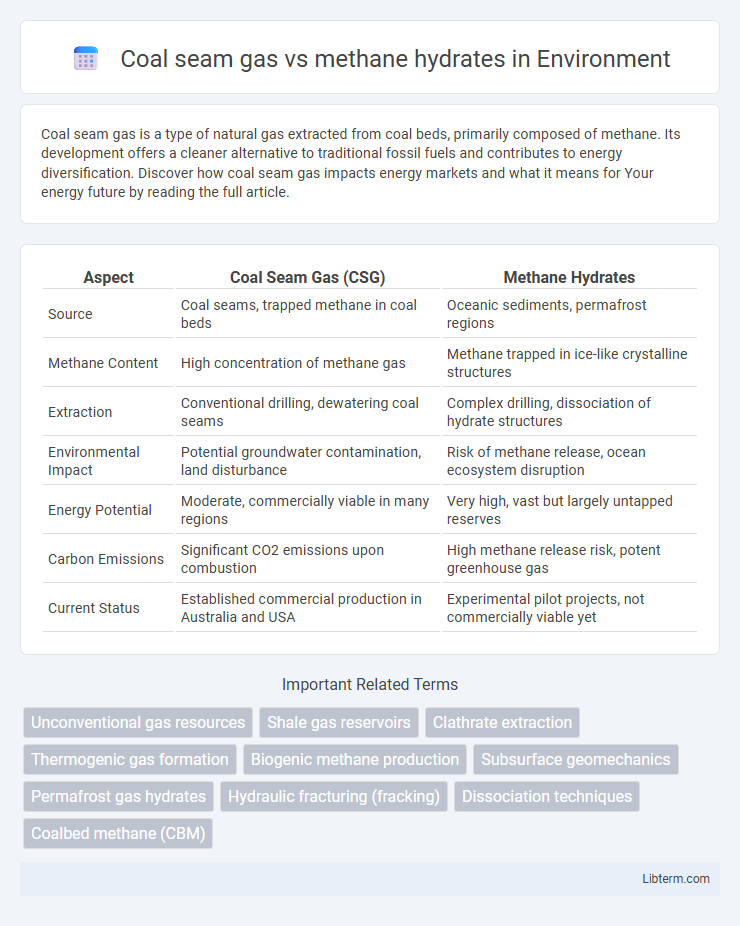 methane hydrates vs Coal seam gas in Environment - What is The Difference?