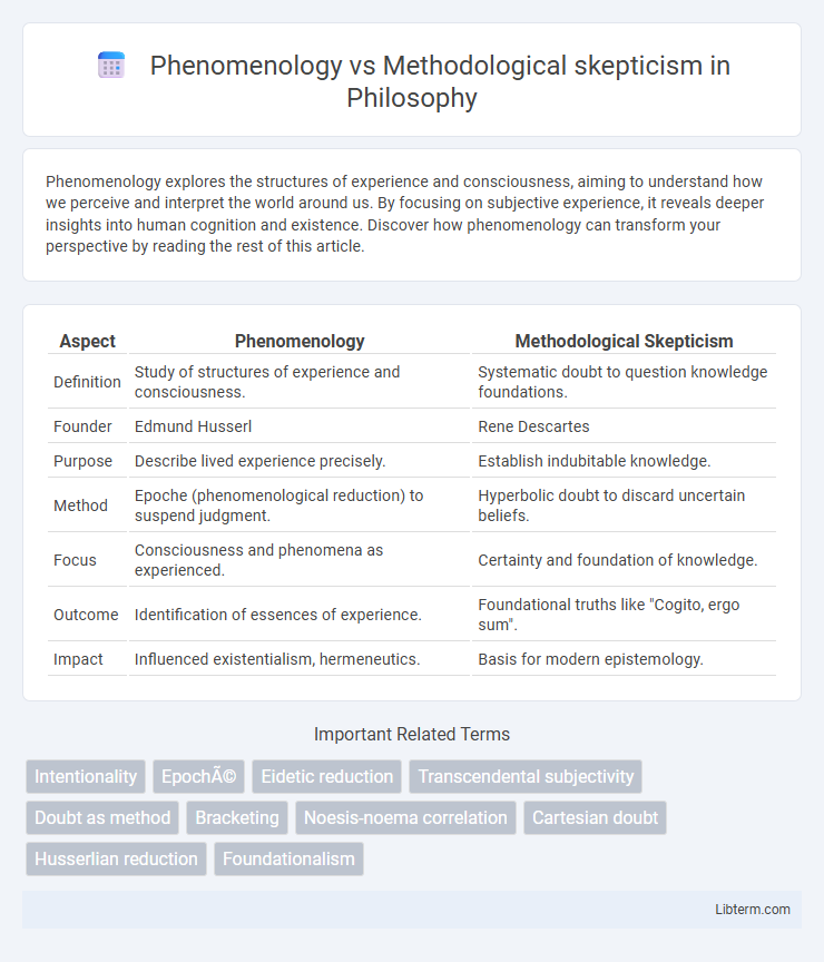 Methodological skepticism vs Phenomenology in Philosophy - What is The Difference?