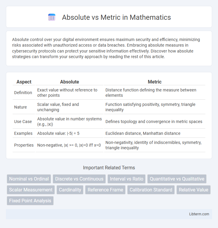 Metric vs Absolute in Mathematics - What is The Difference?