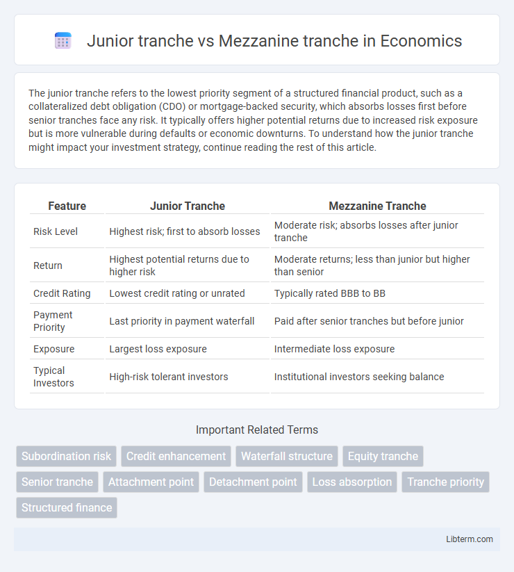 Mezzanine tranche vs Junior tranche in Economics - What is The Difference?