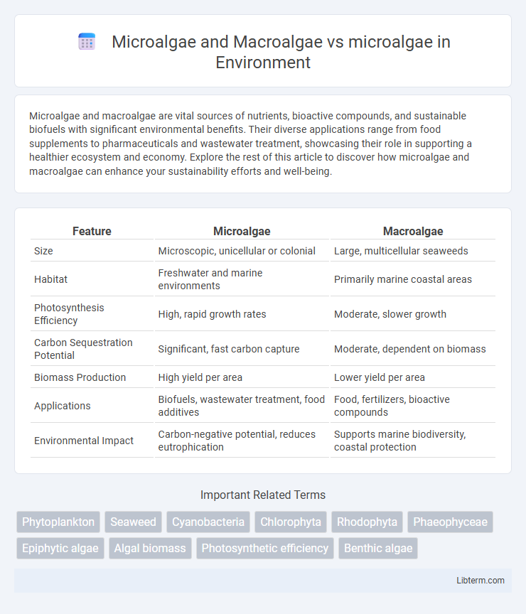 microalgae vs Microalgae and Macroalgae in Environment - What is The Difference?