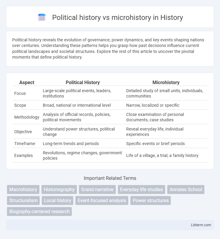 microhistory vs Political history in History - What is The Difference?