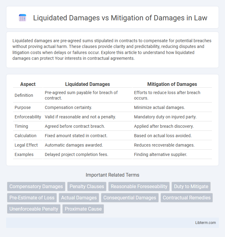 Mitigation of Damages vs Liquidated Damages in Law - What is The Difference?