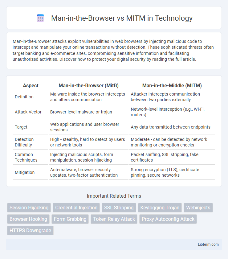 MITM vs Man-in-the-Browser in Technology - What is The Difference?